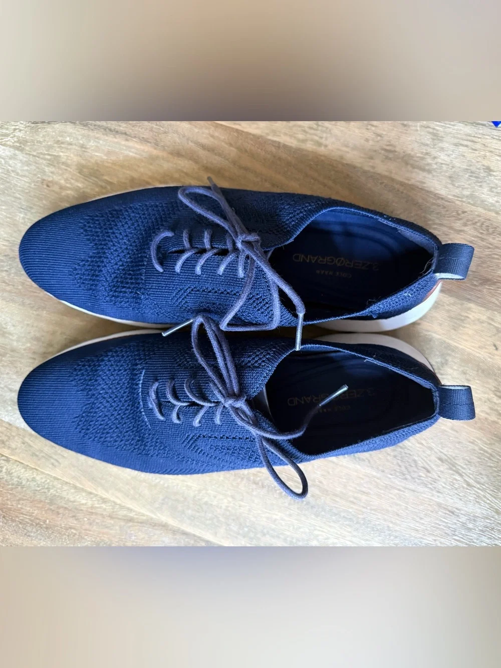 Cole Haan OriginalGrand Stitchlite Wingtip Oxfords in Navy Blue - Size 9